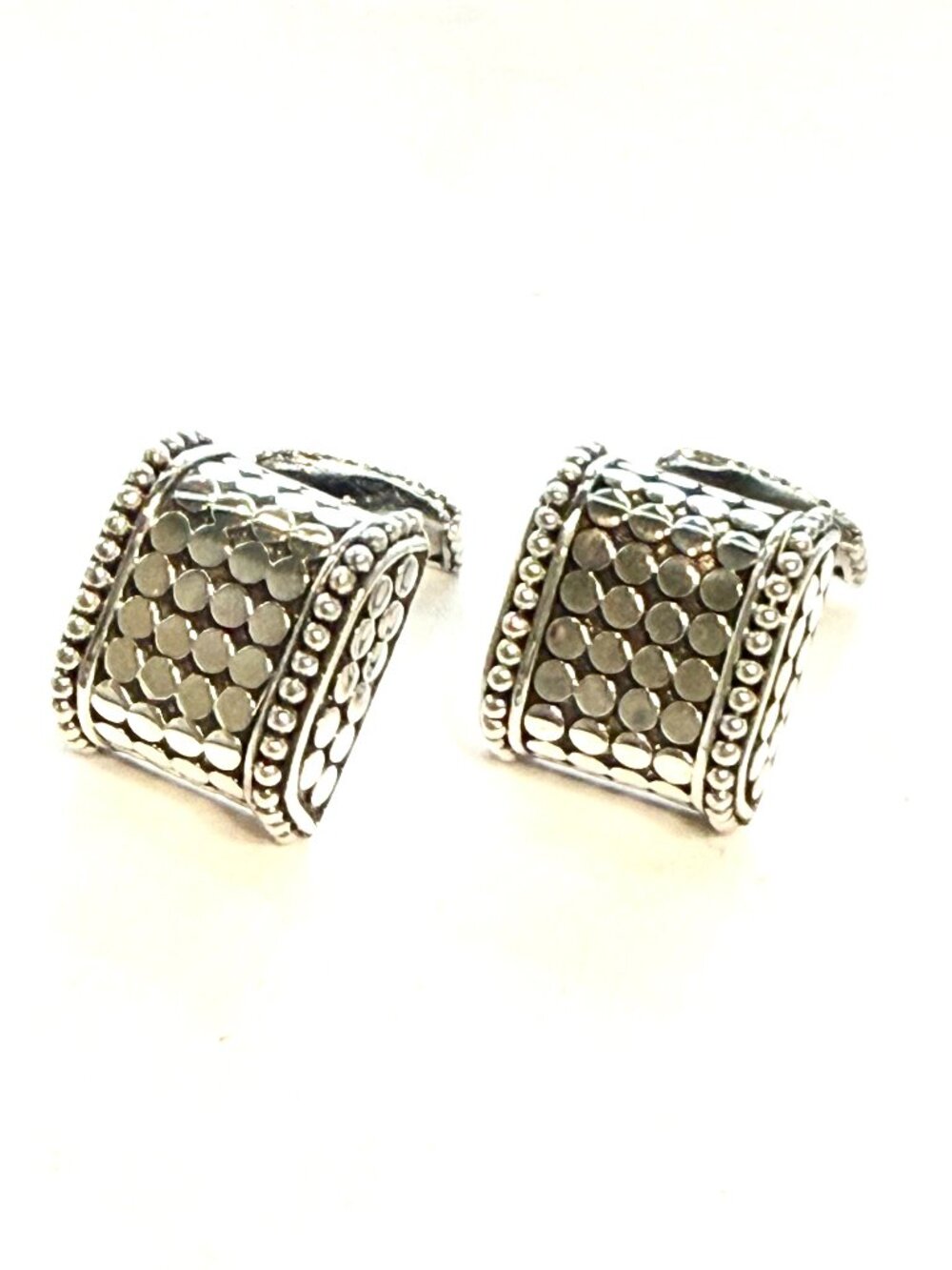 John Hardy Estate Dot Cufflinks Sterling Silver JH114